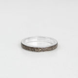 Silver Ring with Ashes (3mm)