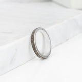 Silver Ring with Ashes (3mm)