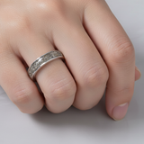 Silver Ring with Pet Ashes