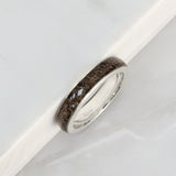 Silver Ring with Pet Hair