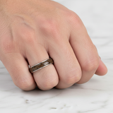 Silver Ring with Pet Hair