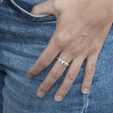 Silver Ring with Ashes in Stars