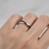 Ring with Pet Ashes in Crossband Silver