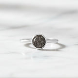 Ring with Ashes and/or Hair in a Solitary Circle of Steel
