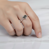 Ring with Ashes in Silver Heart