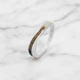 Pet Hair Ring in Cross Band Silver
