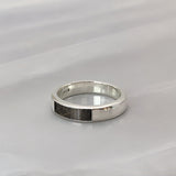 Ring with Sand · Rectangular Gemstone Front with Sand or Earth on Silver