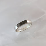 Ring with Sand · Rectangular Gemstone Front with Sand or Earth on Silver