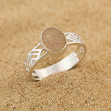 Ring with Sand or Soil in Oval Silver