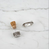 Ring with Ashes in Cross-Banded Silver