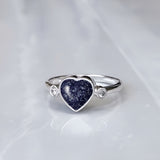 Ashes Heart Ring with Cubic Zirconias