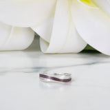 Ring with Pet Ashes in Crossband Silver