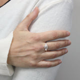 Ashes Ring in Silver Heart with Cubic Zirconia