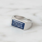 Pet Ashes Ring in Silver Seal