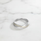 Pet Hair Ring in Cross Band Silver