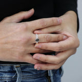 Silver Ring · Oval Gem with Your Pet's Fur