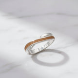 Pet Hair Ring in Cross Band Silver