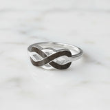 Pet Ashes Infinity Ring in Silver