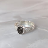 Pet Ashes Ring in Oval Silver