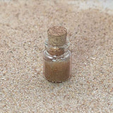 Ring with sand · Silver infinity intertwined with sand or earth