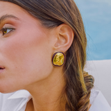 Organic Oval Earrings
