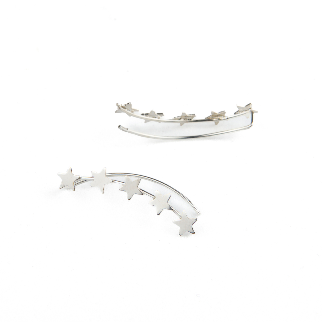 Star Studded Ear Climbers