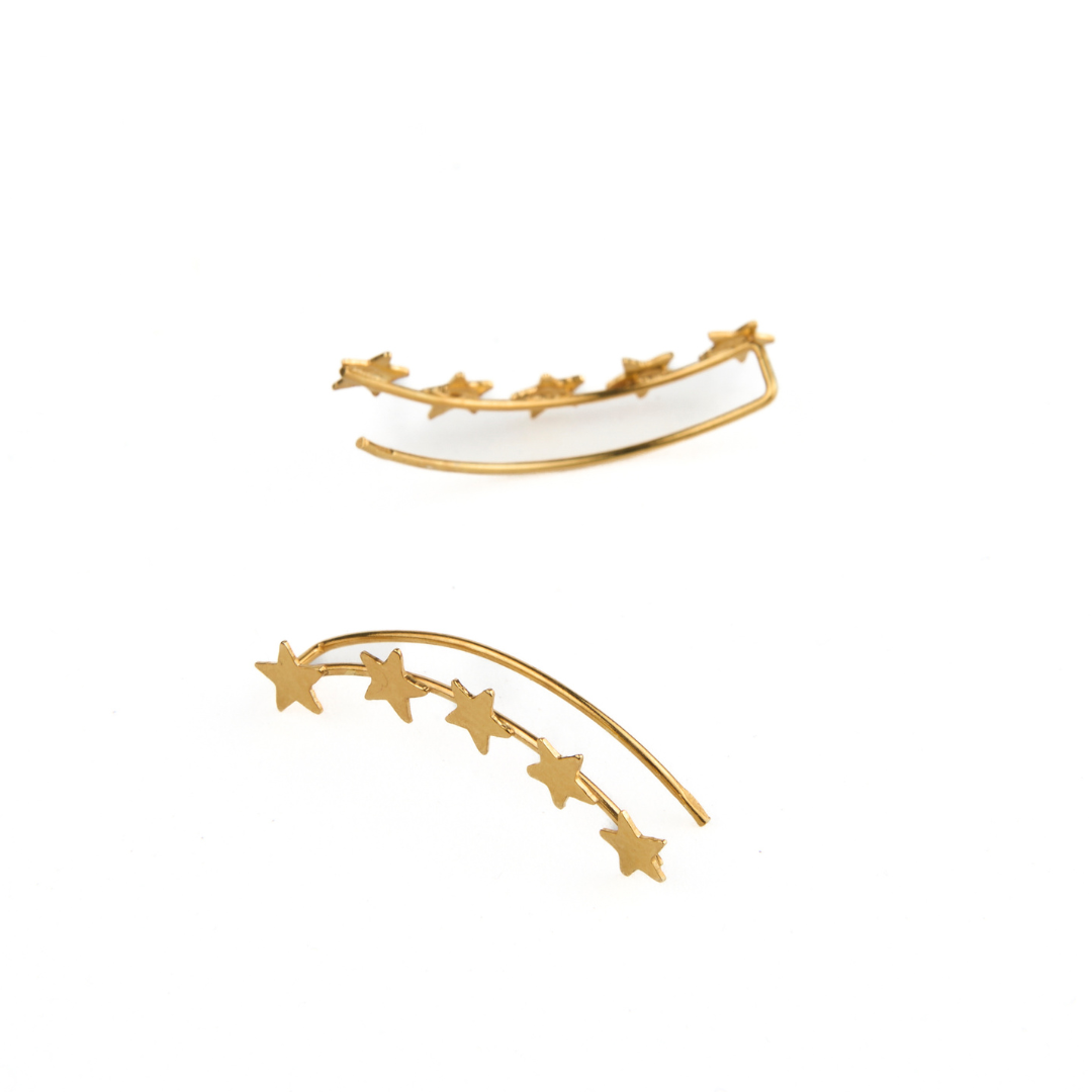 Star Studded Ear Climbers