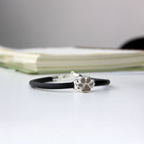 Charm with Ashes in Silver Paw Print