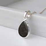 Silver Pendant · Teardrop or Drop with Sand or Soil