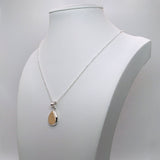 Silver Pendant · Teardrop or Drop with Sand or Soil