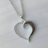Silver Pendant · Heart and Moon with Ashes of Your Pet