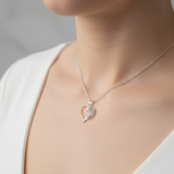 Silver Pendant · Heart and Moon with Ashes of Your Pet