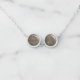 Ashes Pendant in 2 Circles with Integrated Chain