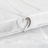 Silver Pendant · Heart and Moon with Ashes of Your Pet