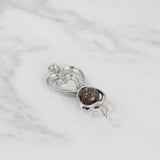 Ashes Pendant in Sphere Inside Silver Heart