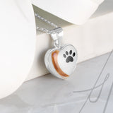 Pet Hair Heart Pendant in Silver