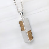 Silver Pendant · Prism with Sand or Soil