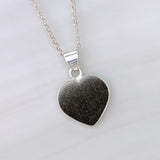 Silver Pendant · Heart with Sand or Soil
