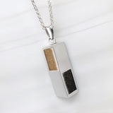 Silver Pendant · Prism with Sand or Soil