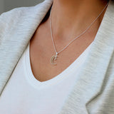 Silver Pendant · Moon with Star with Sand or Earth