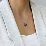 Pet Ashes Pendant in Sphere with Silver Chain and Holder