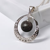 Silver Pendant · Hoop with Hearts and Sphere with Pet Ashes