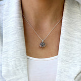 Pendant with Pet Ashes inside Silver Lotus Flower