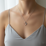 Silver Pendant · Heart with Pet Hair