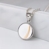 Pet Hair Pendant in Silver Circle