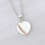 Pet Hair Heart Pendant in Silver