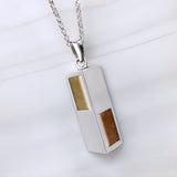 Silver Pendant · Prism with Pet Hair