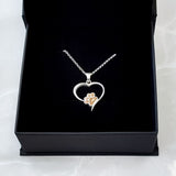 Pet Hair Heart and Paw Silver Pendant