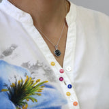 Pendant with Hair in Circle Design of Silver
