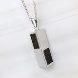 Silver Pendant · Prism with Sand or Soil